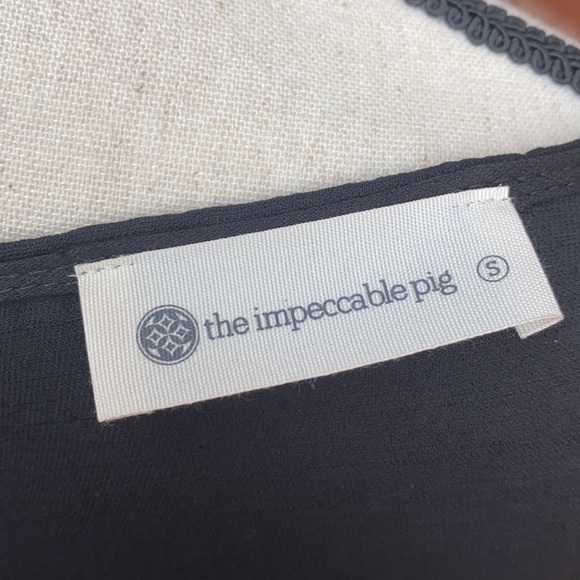 The Impeccable Pig Caramela Black Ruffle Blouse - Picture 7 of 8